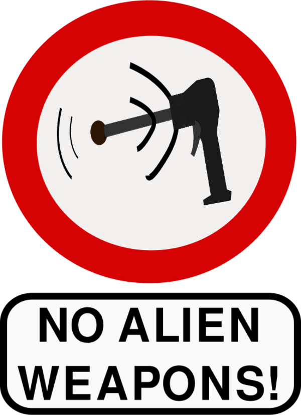 No alien weapons - vector Clip Art
