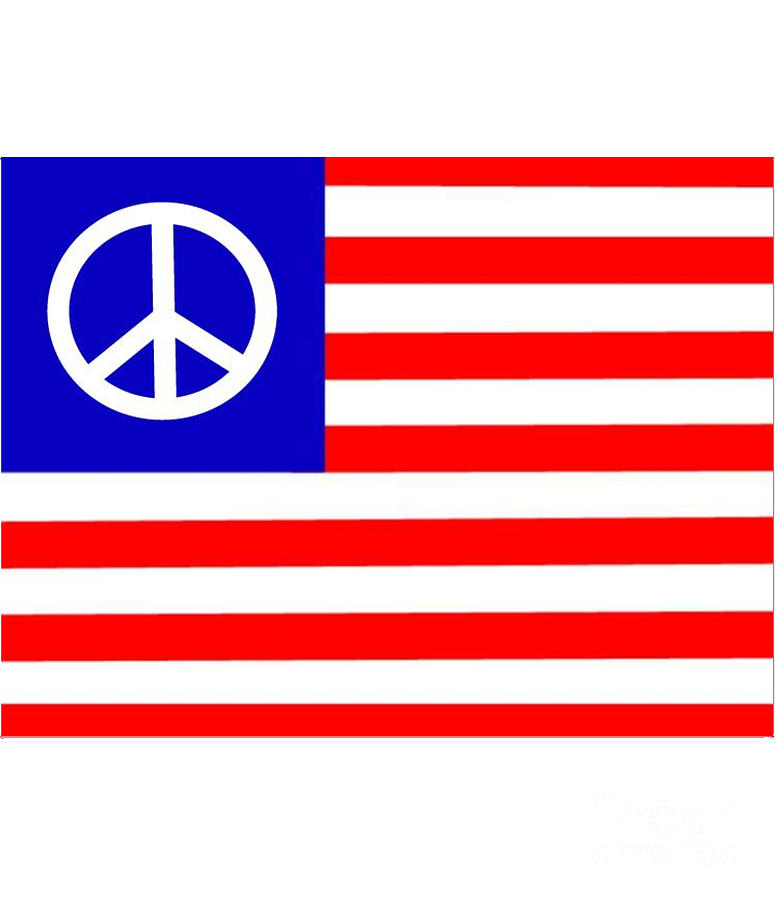 Peace Usa Flag by Frederick Holiday - Peace Usa Flag Digital Art ...