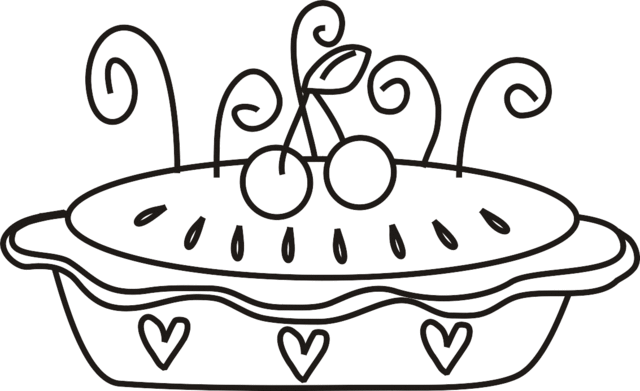 Cherry Pie Coloring Page | Greatest Coloring Book