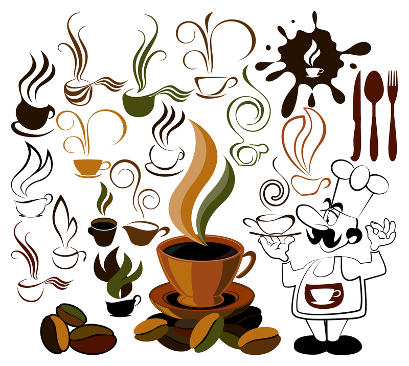 coffee icon and background - Free Vector Download | Qvectors.