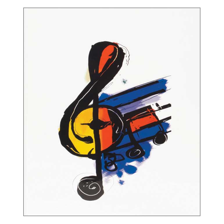 Music Exchange Ringbinder Coloured Treble Clef A4