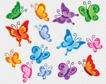 Popular items for butterflies clipart on Etsy