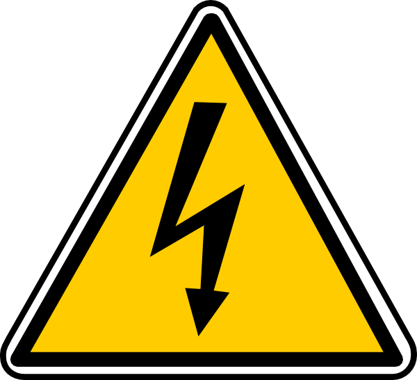 Warning - Electricity clip art - vector clip art online, royalty ...