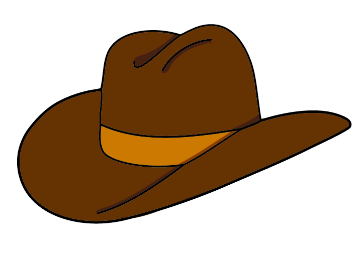cowboy hat clipart black and white - photo #27