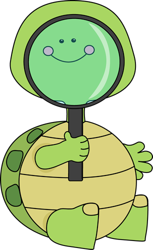 Turtle Looking Through Magnifying Glass Clip Art - Turtle Looking ...