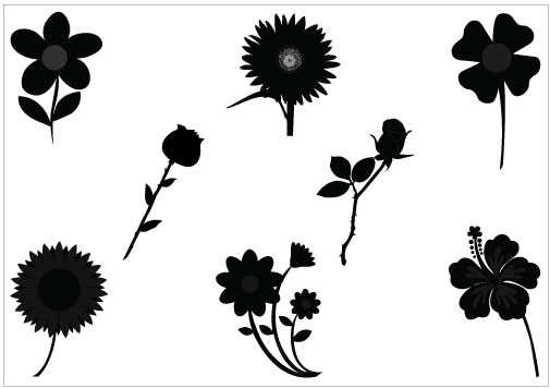 flowers silhouette clip art free - photo #27