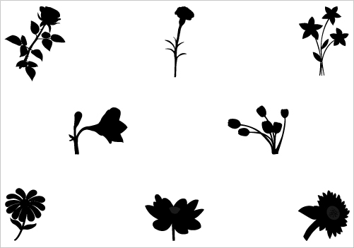 Flower silhouette vector graphicsSilhouette Clip Art