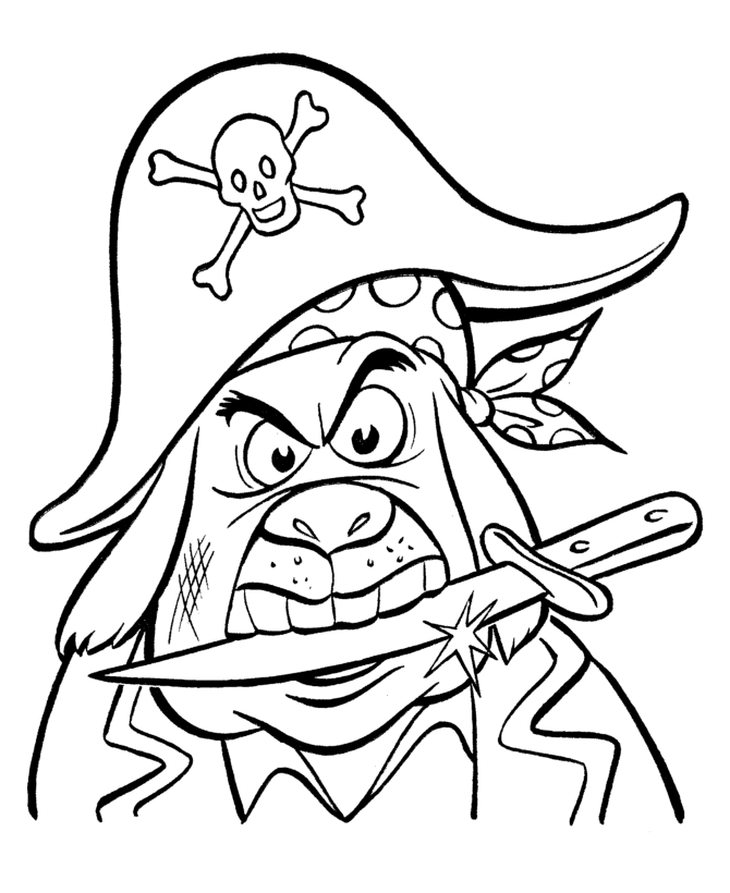 Pirate coloring pages for kids