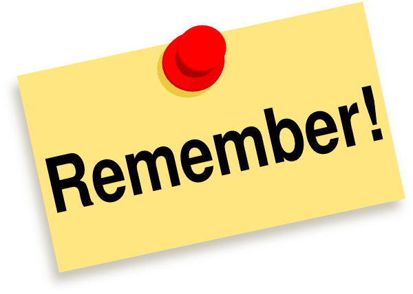 Remember Sticky Note clip art - vector clip art online, royalty ...