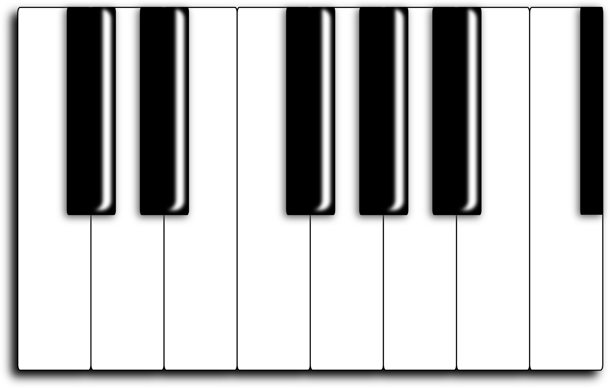Wavy Piano Keys Clipart | Clipart Panda - Free Clipart Images