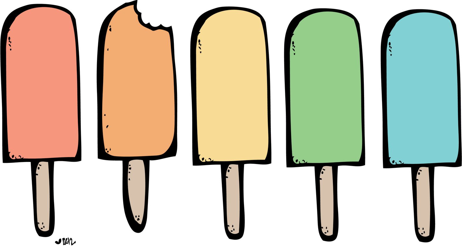 Images For > Summer Popsicle Clipart Black And White