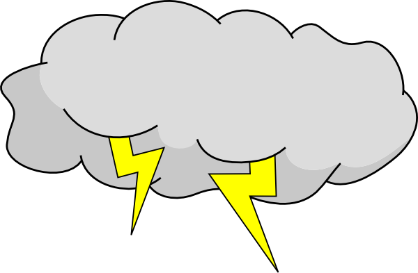 Storm Cloud clip art - vector clip art online, royalty free ...