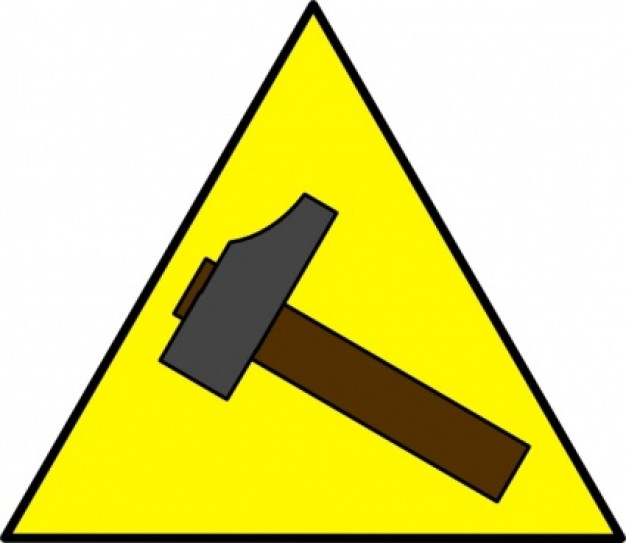 Hammer Sign clip art Vector | Free Download