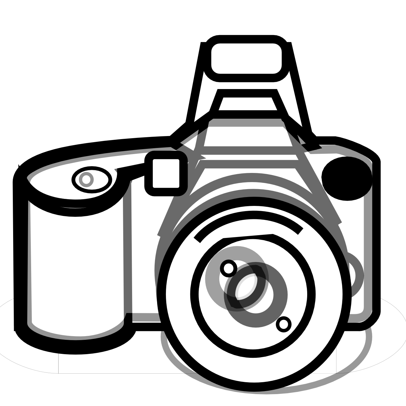 Digital Camera Clipart Black And White | Clipart Panda - Free ...
