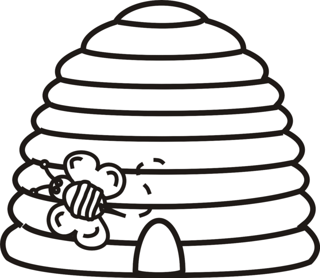 Beehive With Bee Coloring Page Greatest Coloring Book Cliparts co