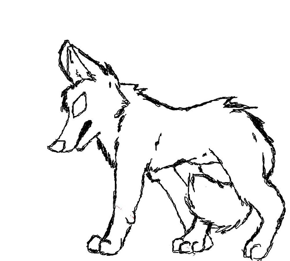 Wolf Outline (free to use)... by Dielushie on deviantART
