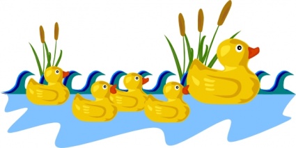 Rubber Duck Family Swimming clip art - Download free Other vectors