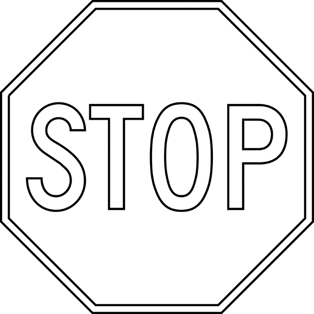 Stop Sign Clipart Black And White | Clipart Panda - Free Clipart ...