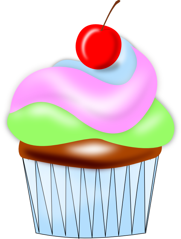 Clipart - Cupcake w cherry