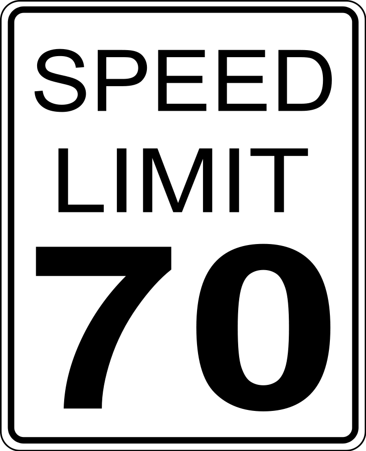 CA speed limit 70 roadsign Clipart, vector clip art online ...