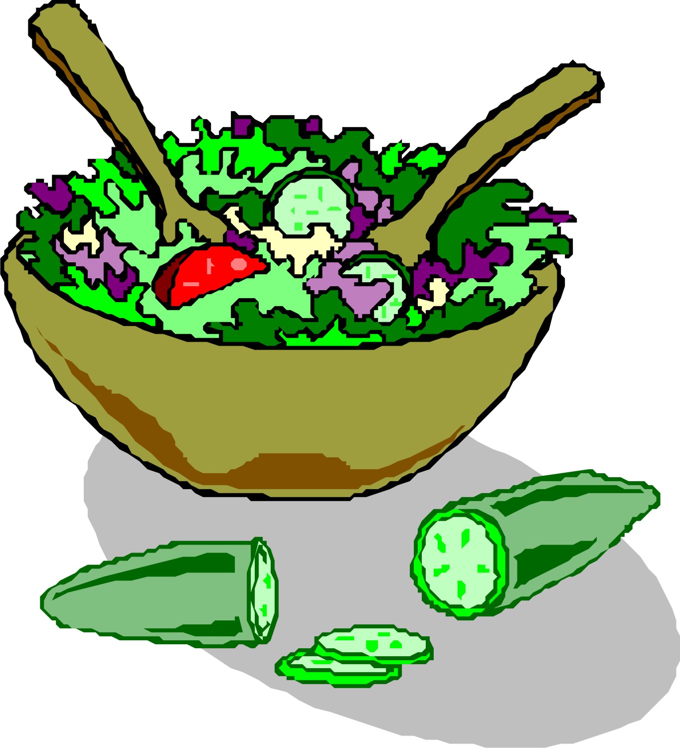 Salad Clip Art Black And White | Clipart Panda - Free Clipart Images