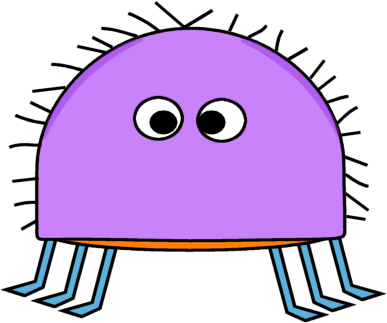 Hairy Purple Bug Clip Art - Hairy Purple Bug Image