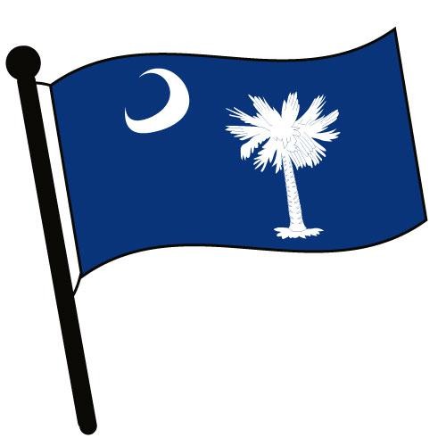 South Carolina Waving Flag Clip Art