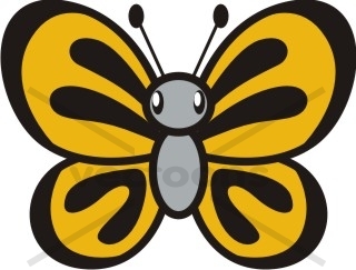 Cute Flying Butterfly Cartoon - Butterfly - Animals - Buy Clip Art ...