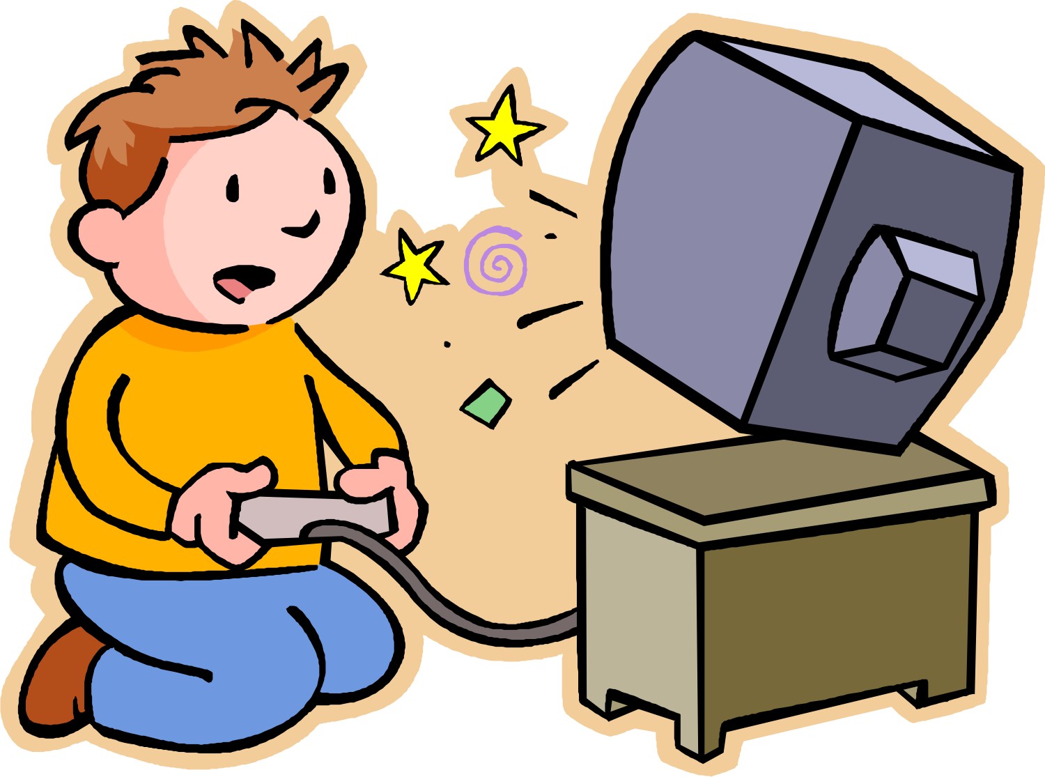 Images For > Person Playing Video Games Clipart