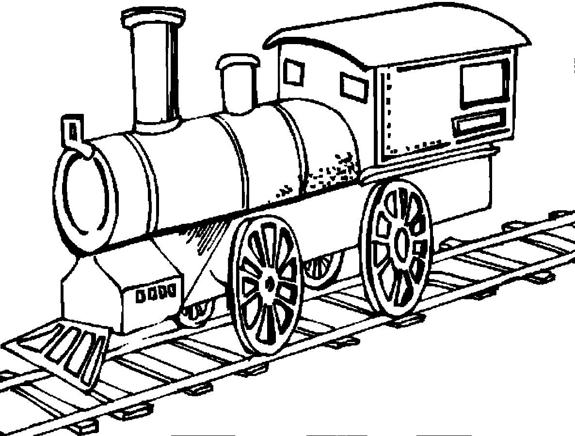 railroad tracks Colouring Pages