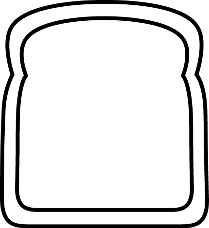 Slice Of Bread Clipart Black And White | Clipart Panda - Free ...