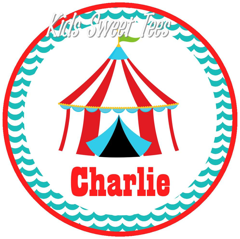 circus tent personalized digital image by kidssweettees on Etsy