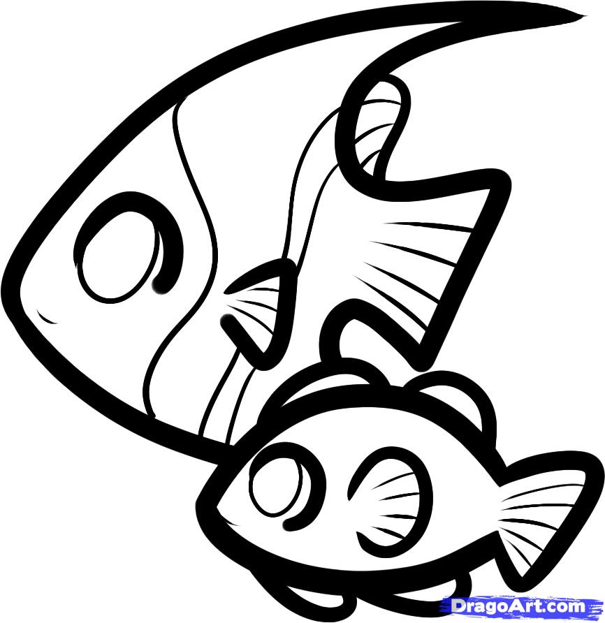 How to Draw Fish for Kids, Step by Step, Animals For Kids, For ...