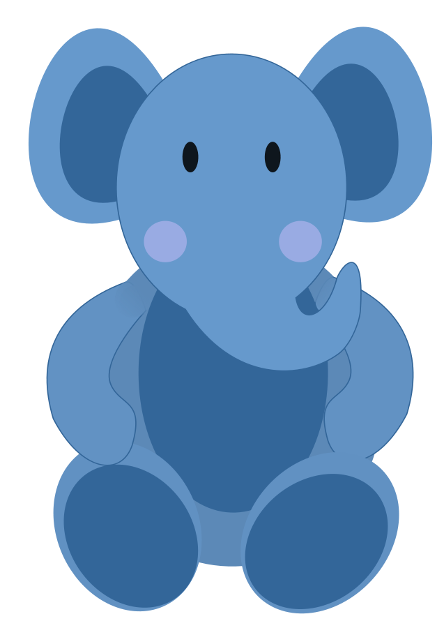 Nerd elephant SVG Vector file, vector clip art svg file
