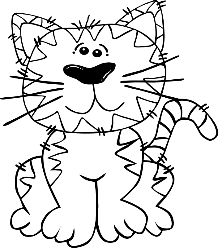Cartoon Cat Sitting Clip Art Download