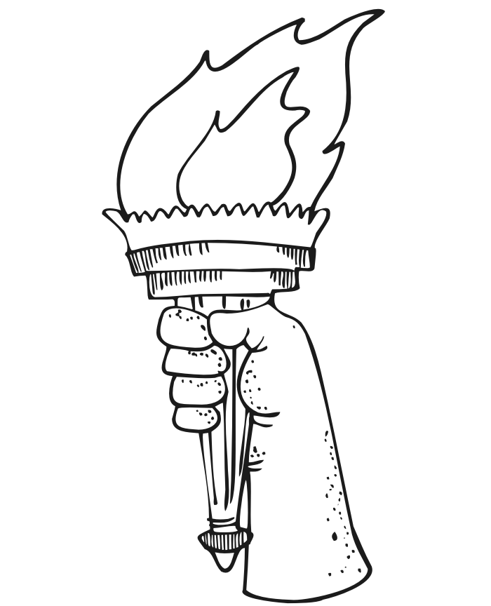 Statue Of Liberty Torch Drawing Images & Pictures Becuo Cliparts.co