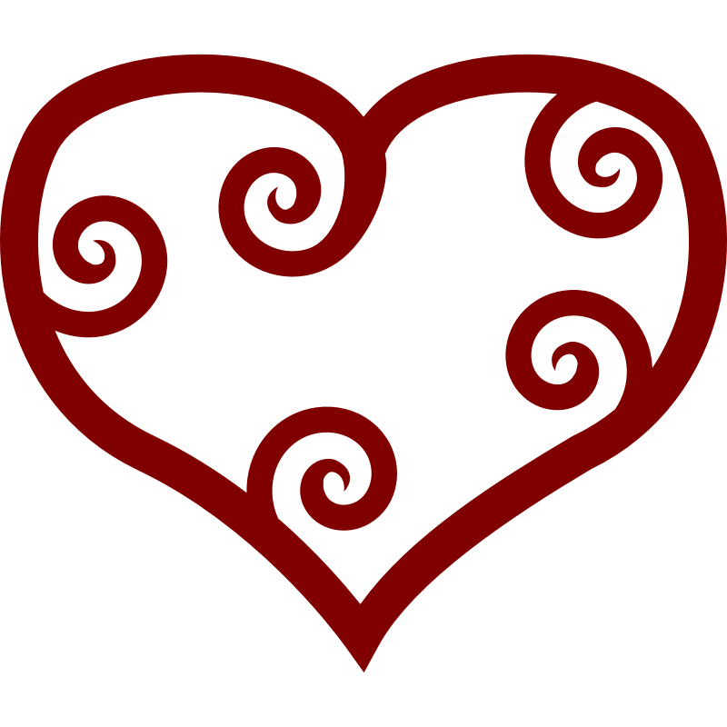Clipart - Valentine Red Maori Heart