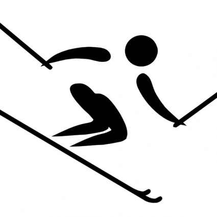 Olympic Sports Alpine Skiing Pictogram clip art - Download free ...