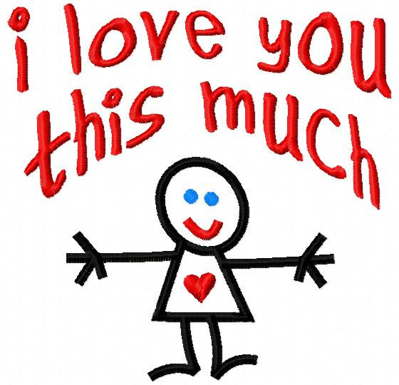 i love you this much kid with arms out Machine by LilliPadGifts