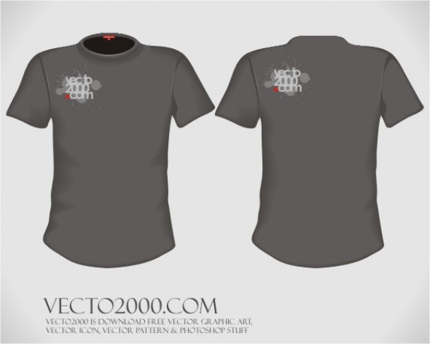 Vector illustration: T-shirt design template (for men) Vector ...