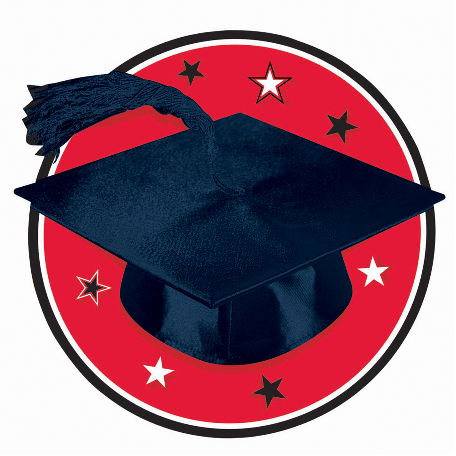 Congrats Grad Red Graduate Cutout | ThePartyWorks