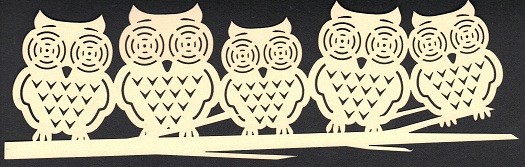 Large Beige Owl Border Laser Cutout Pk of 5 - Animals - Paper ...