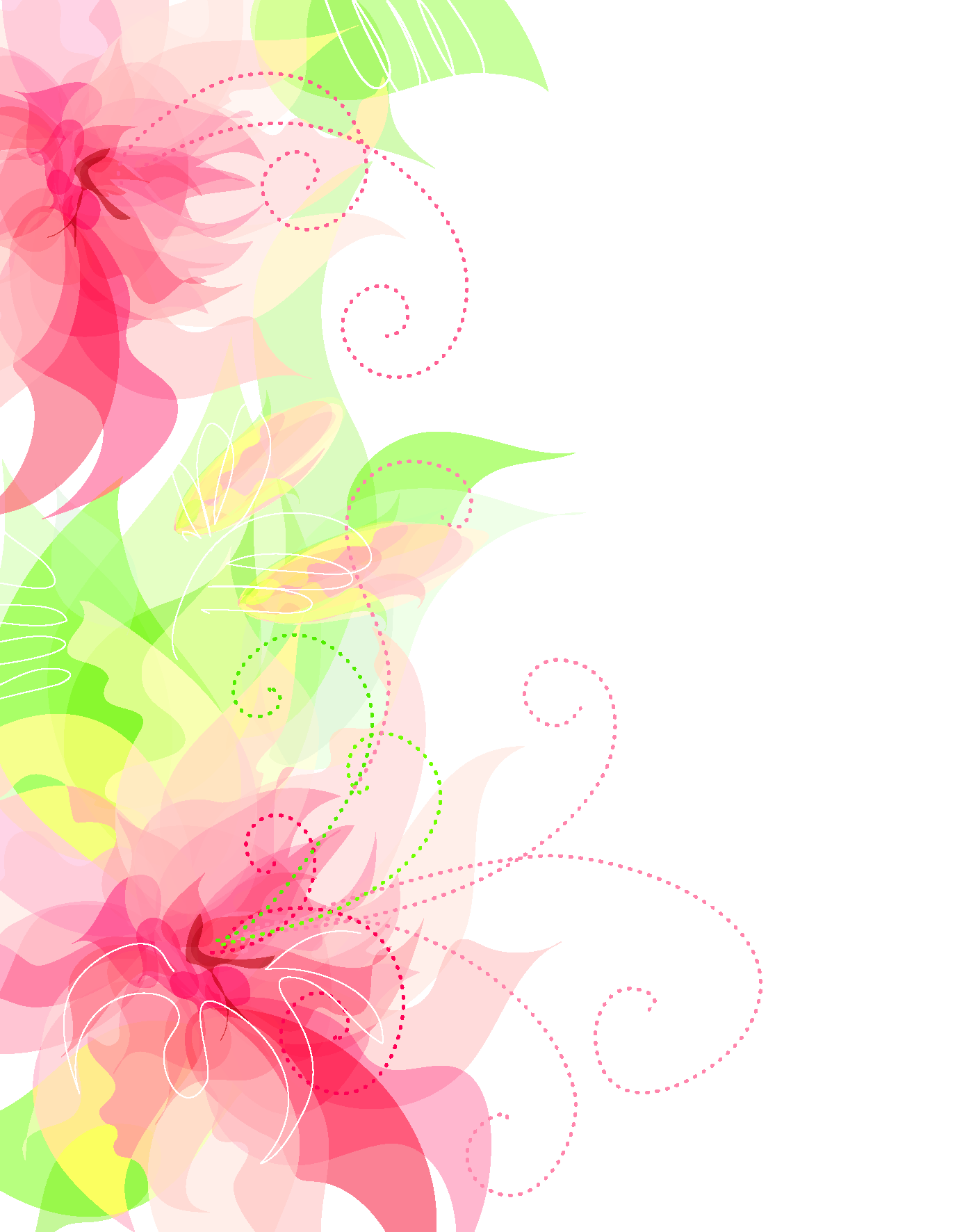 Cute Floral Decoration Transparent PNG Clipart