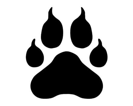 Panther Paw Print Logo Clipart - Free Clip Art Images