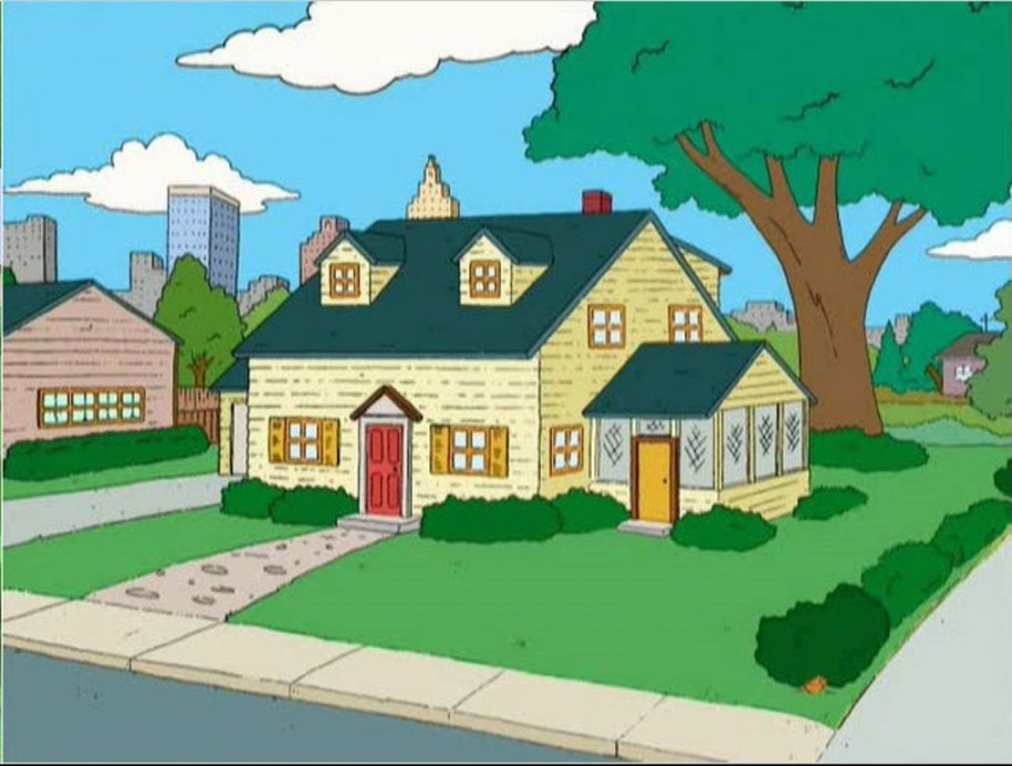 Architecture Image: Cartoon Of Family Guy House With Dark Green ...