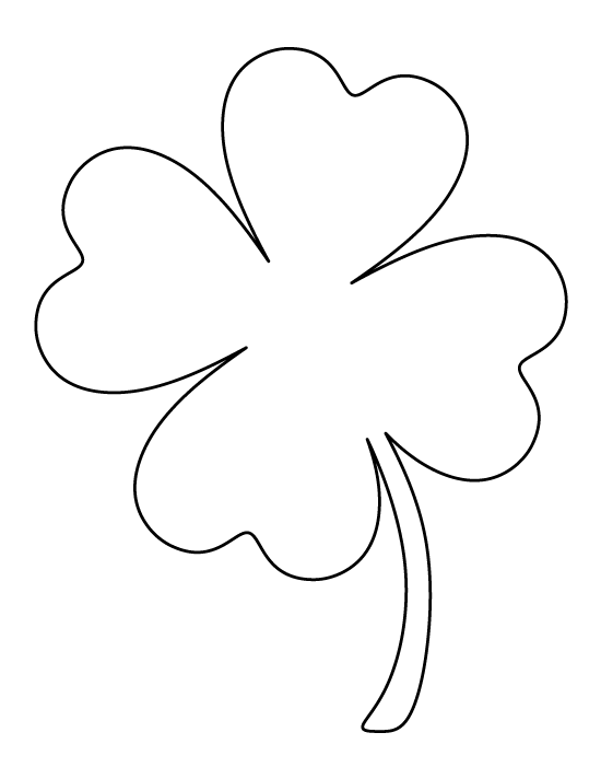 Four Leaf Clover Outline Clipartsco