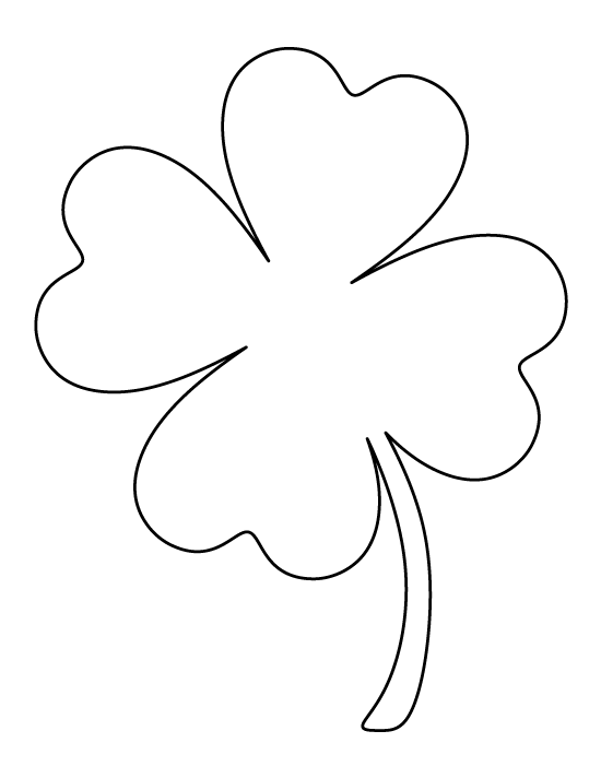 Printable Large Four Leaf Clover Template Cliparts co