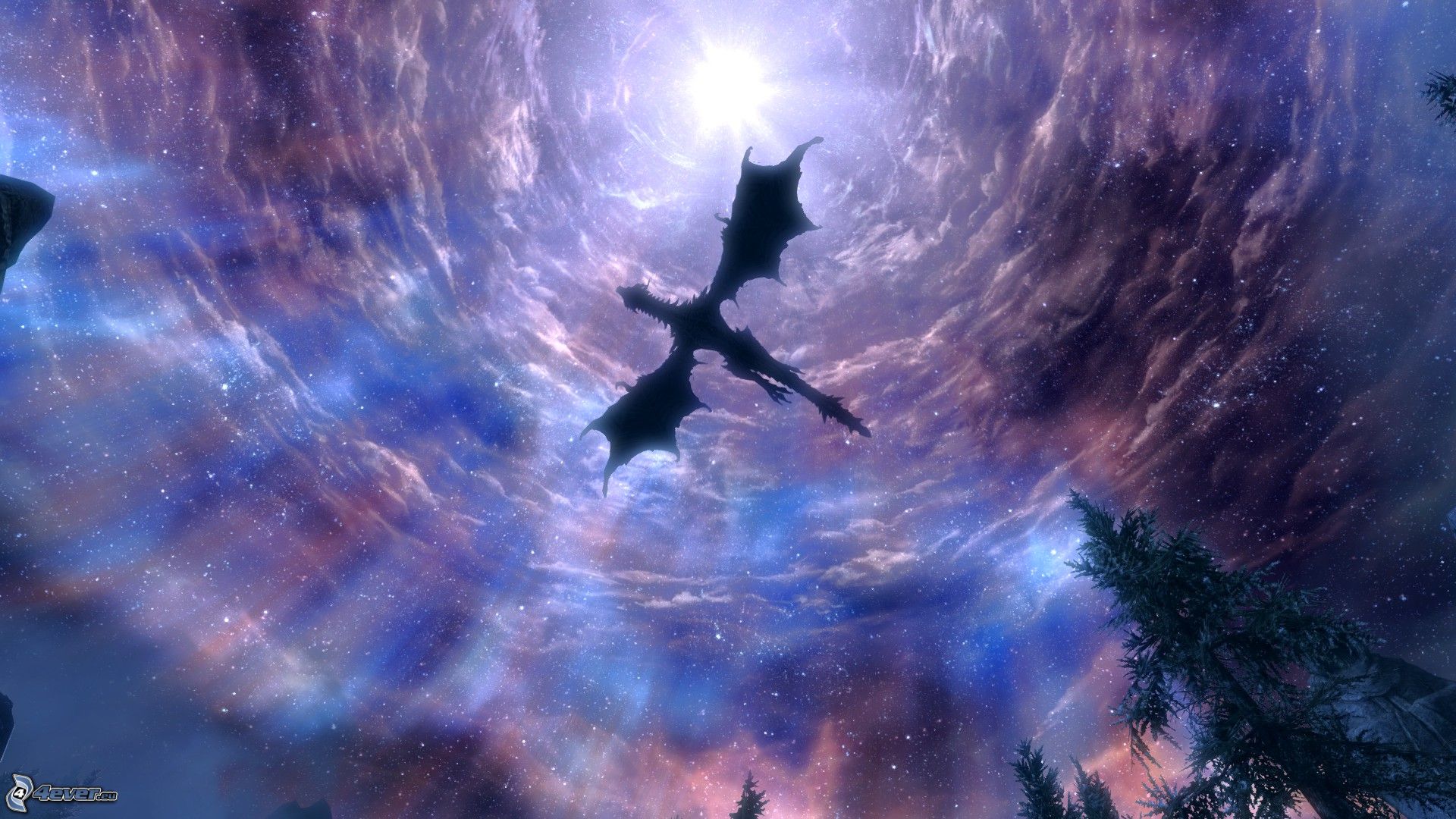 flying-dragon,-night-sky,-star ...