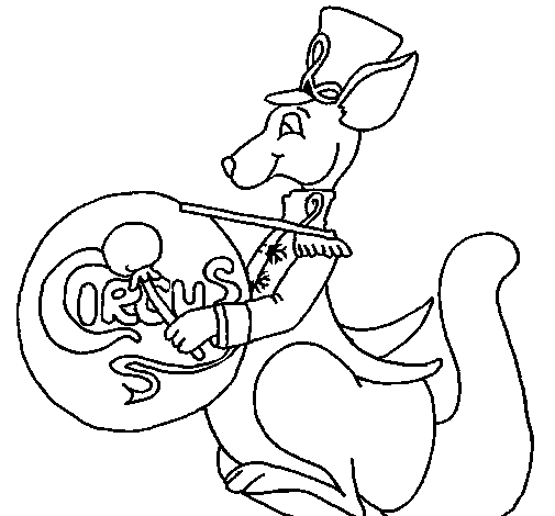 Coloring page Orchestra kangaroo to color online - Coloringcrew.