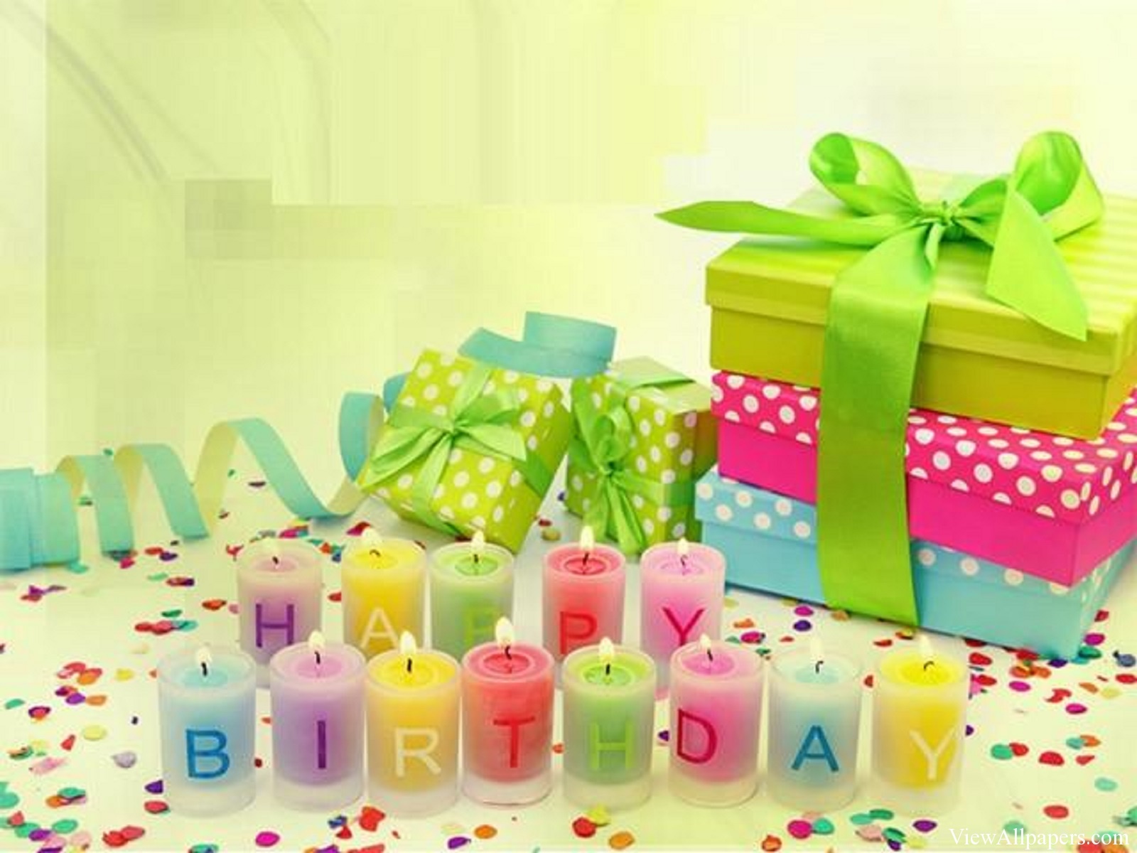 Happy Birthday Candles And Presents | Birthday HD Wallpapers